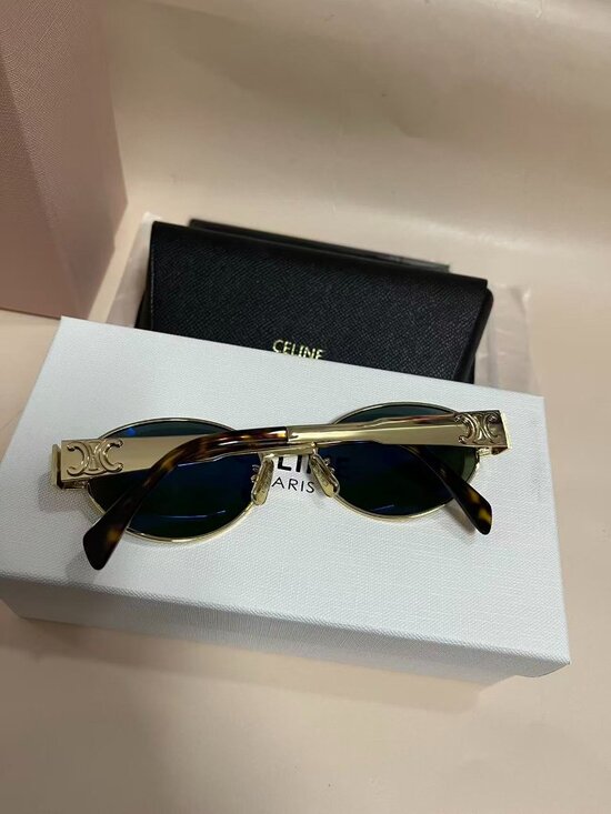 CELINE TRIOMPHE Sunglasses CL40235U 30N Gold Green main image 3